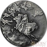Niue Island PALE HORSE series BIBLICAL Silver coin $2 High relief 2015 Antique finish 2 oz